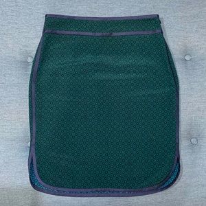 Tory Burch Navy & Green Skirt